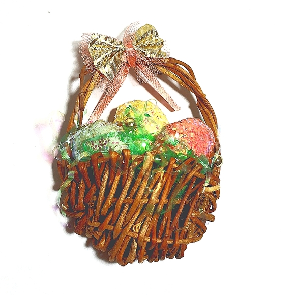 Jewelry - FREE OR $5 Easter basket brooch pin teacher handmade present jewelry
